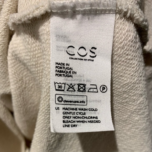 COS Cream Mock neck tunic sweater - Picture 4 of 5